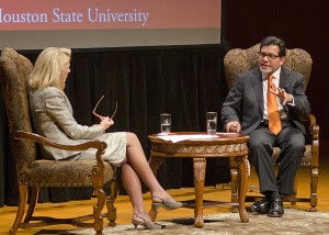 Former U.S. Attorney General Alberto Gonzalez With SHSU's President Dr. Dana Gibson